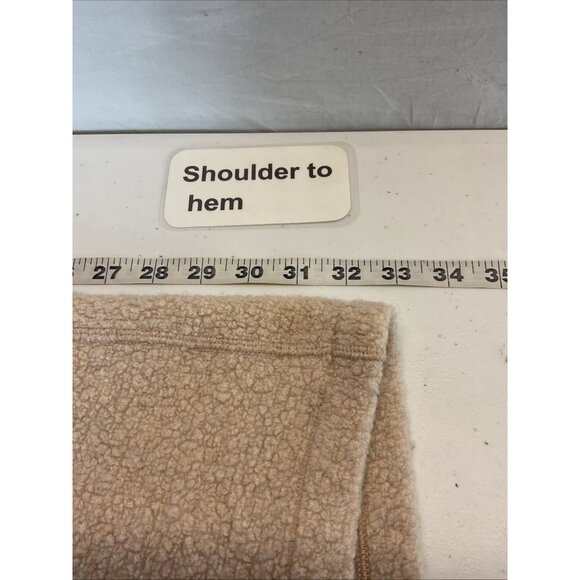 Lululemon Sincerely Sherpa Wrap Women's Med Beige Open Sweater Athleisure duster - Picture 6 of 10